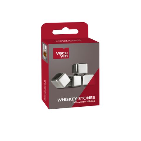 Vacu Vin Whiskey Stones Stainless Steel Set of 4