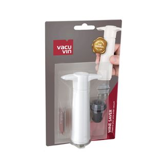 Vacu Vin Wine Saver Pump and Stopper Blister White