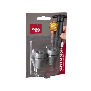 Vacu Vin Vacuum Wine Stopper 2 Piece Grey
