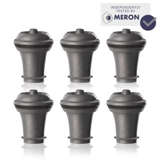 Vacu Vin Vacuum Wine Stopper 6 Piece Grey