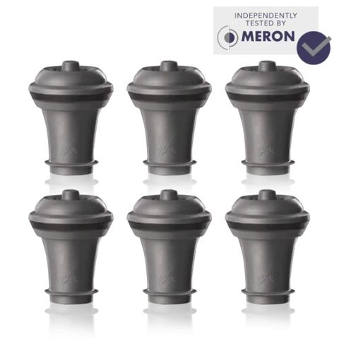 Vacu Vin Vacuum Wine Stopper 6 Piece Grey