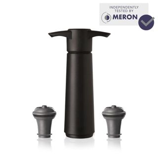 Vacu Vin Wine Saver Pump and 2 Stoppers Black