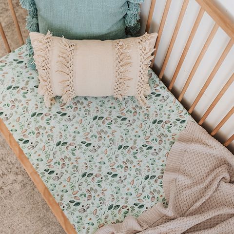 Snuggle Hunny Kids Fitted Cot Sheet Daintree