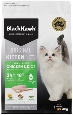Black Hawk Kitten Chicken & Rice 3kg