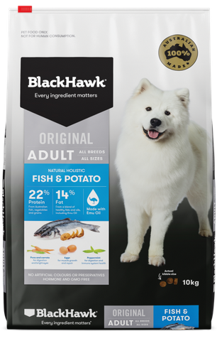 Black Hawk Dog Fish & Potato 10kg