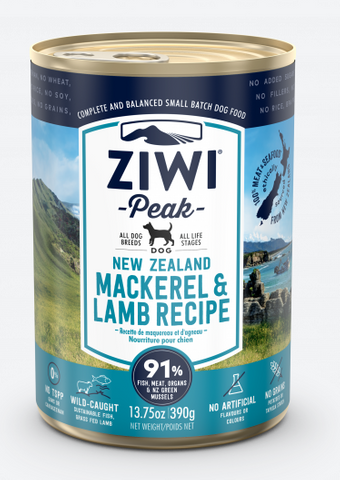 Ziwi Peak Dog Wet - Mackerel & Lamb Recipe Canned 390g