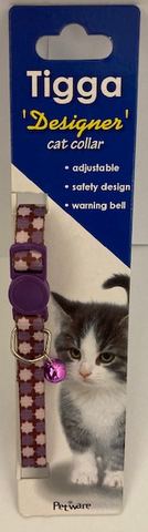 Tigga Cat Collar Purple With Pink Star