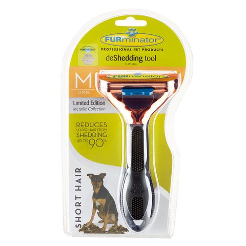 Furminator Medium Short Hair Dog Metalic Rose Gold Petmart