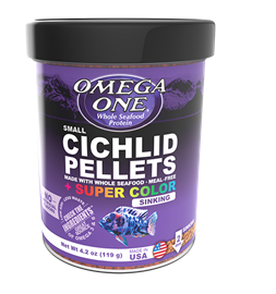 Omega One Super Colour Small Sinking Cichlid Pellets 119g