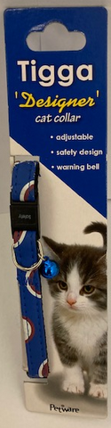Tigga Cat Collar Spotty Blue