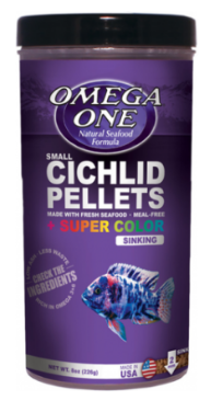 Omega One Super Colour Small Sinking Cichlid Pellets 226g
