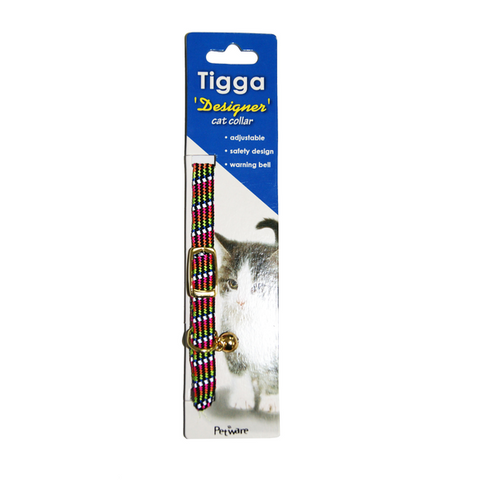 Tigga Mix Reflect Elastic Cat Collar Neon