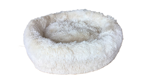 Calming Pet Bed Cream Med 75cm