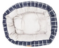 Mog & Bone 4 Seasons Reversible Dog Bed Navy Check Medium