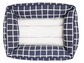 Mog & Bone Bolster Dog Bed Navy Check Small