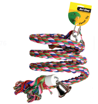Avi One Parrot Toy - Rope Twister With Bell 50cm