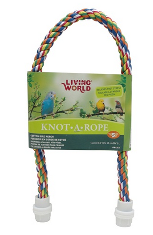 Living World Knot A Rope Perch Banana Scented 66cm x 16mm