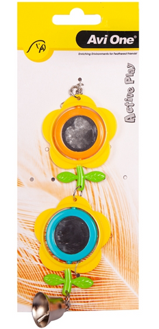 Avi One Bird Toy - Double Buttercup Mirror