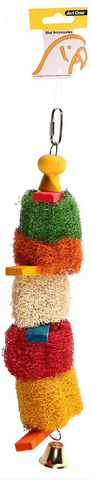 Avi One Parrot Toy - Loofah Discs With Planks