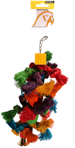 Avi One Parrot Toy - Wooden Cubes With Sisal