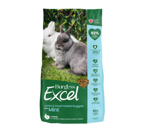 Burgess Excel Junior & Dwarf Rabbit Nuggets 1.5kg