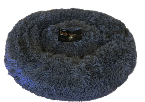 Calming Pet Bed Charcoal Lrg 90cm