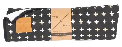 Mog & Bone Blanket Black Metallic Cross