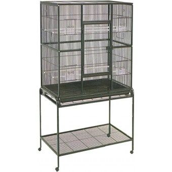 Avi One Bird Cage 604 Square Black With Stand