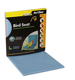 Avi One Bird Seat Blue W Fabric Cover 14x14cm