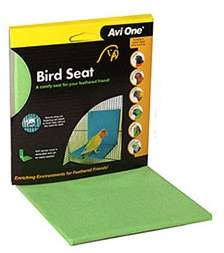Avi One Bird Seat Green W Fabric Cover 14x14cm