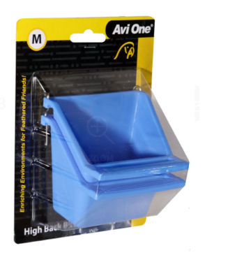 Avi One Bird Feeder High Back With Perch Medium (2pk)