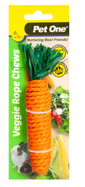 Pet One Veggie Rope Chews For Small Animals Carrot (M)
