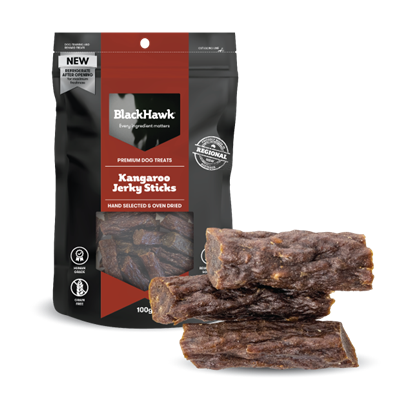 Black Hawk Dog Treat Kangaroo Sticks 100g