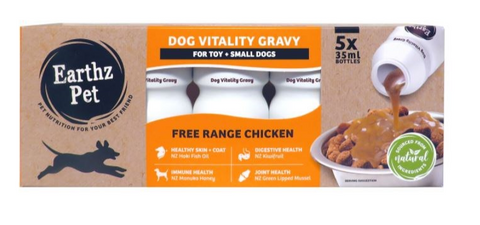 Earthz Pet Vitality Gravy Small Dog Chicken 35ml 5pk