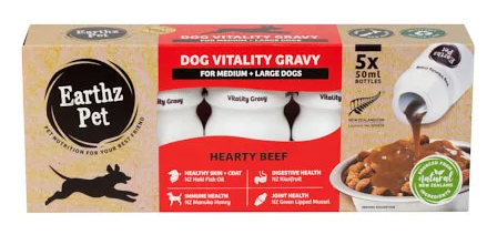 Earthz Pet Vitality Gravy Large Dog Beef 50ml 5pk