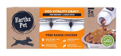 Earthz Pet Vitality Gravy Large Dog Chicken 50ml 5pk