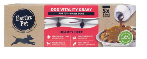 Earthz Pet Vitality Gravy Small Dog Beef 35ml 5pk
