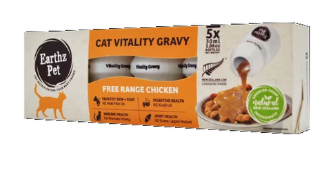 Earthz Pet Vitality Gravy Cat Chicken 30ml 5pk