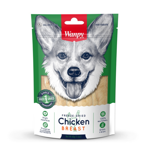 Wanpy Freeze Dried Chicken Breast Dog Treat 40g