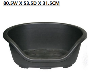 Pet One Plastic Oval Bed Base 67cm 80.5wx53.5dx31.5cm H (black)