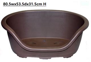 Pet One Plastic Oval Bed Base 67cm 80.5wx53.5dx31.5cm H (chocolate)