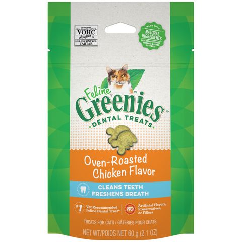 Greenies Feline Oven Roasted Chicken Treats 60g