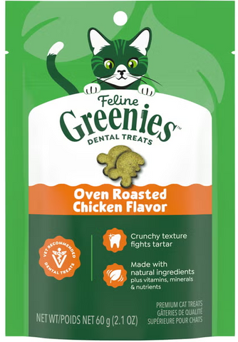 Greenies Feline Oven Roasted Chicken Treats 60g