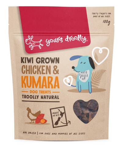 Yours Droolly Chicken & Kumara Dog Treats 100g