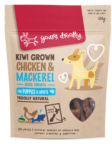 Yours Droolly Chicken & Mackerel Puppy Treats 100g