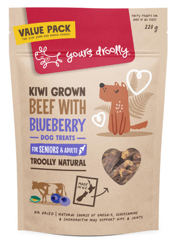 Yours Droolly Senior Beef With Blueberry Dog Treats 220g