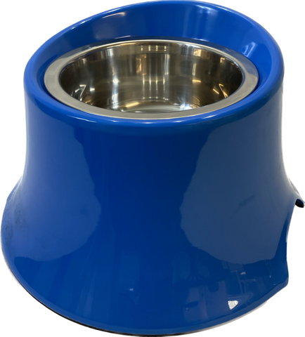 Pet One Raised Melamine Bowl 600ml S/steel Blue