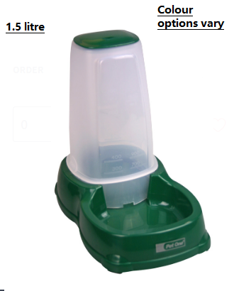 Pet One Waterer 1.5L (Assorted Colours)