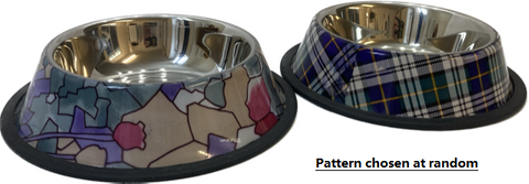 Stainless Steel Bowl Anti Slip Assorted Patterns 18CM