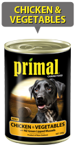 Primal Dog Wet Chicken & Vegetables Canned 390gm